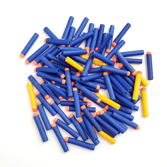 Large Lot Of 93 NERF Ammo Foam Darts Bulk Bullets Blue Yellow Kids Toy - Picture 1 of 1